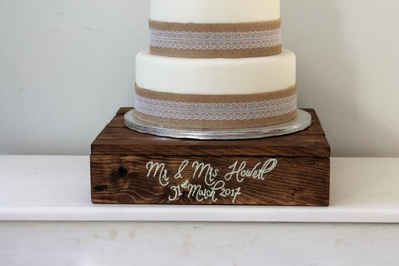 Wedding Cake Base
 Wedding Cake Stand Wooden Cake Stand Personalised Wedding
