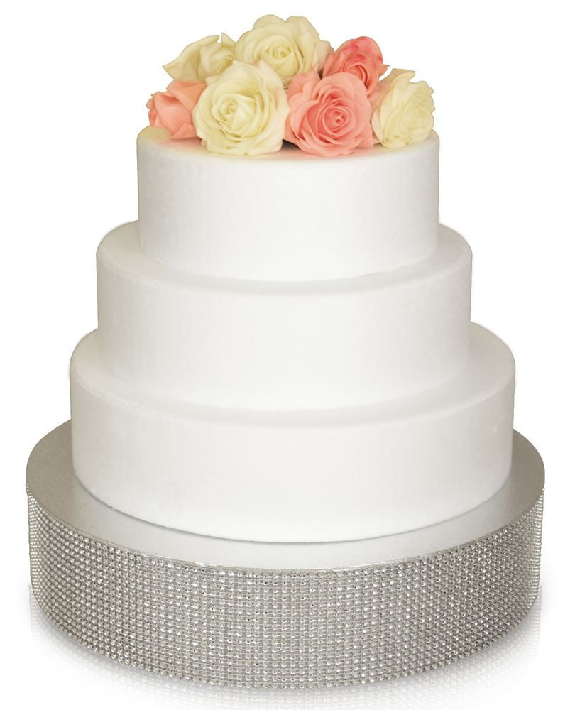 Wedding Cake Base
 "OCCASIONS" Wedding Cake Stand Silver Gold Rhinestone