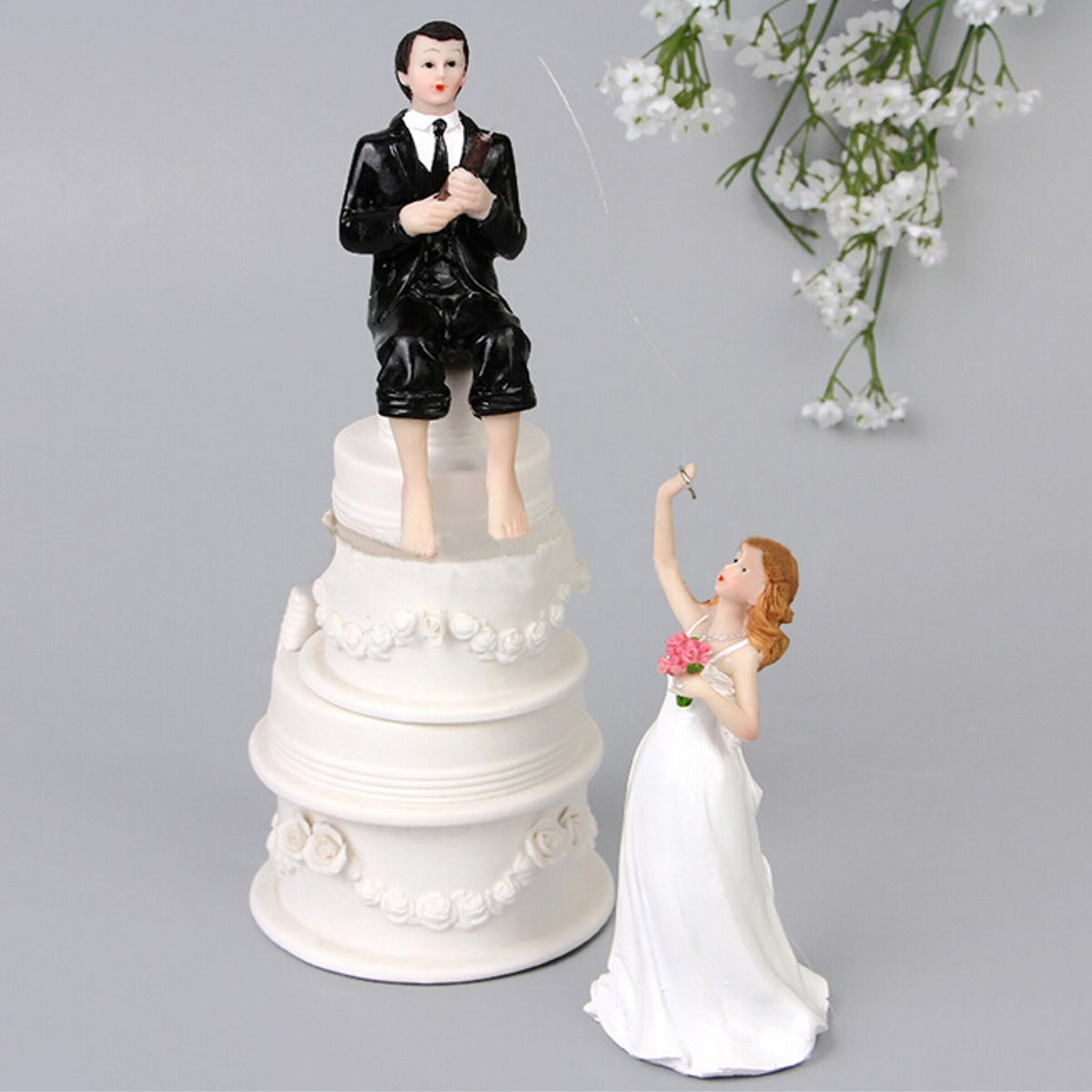 Wedding Cake Toppers Bride And Groom
 Romantic Wedding Cake Toppers Figure Bride and Groom