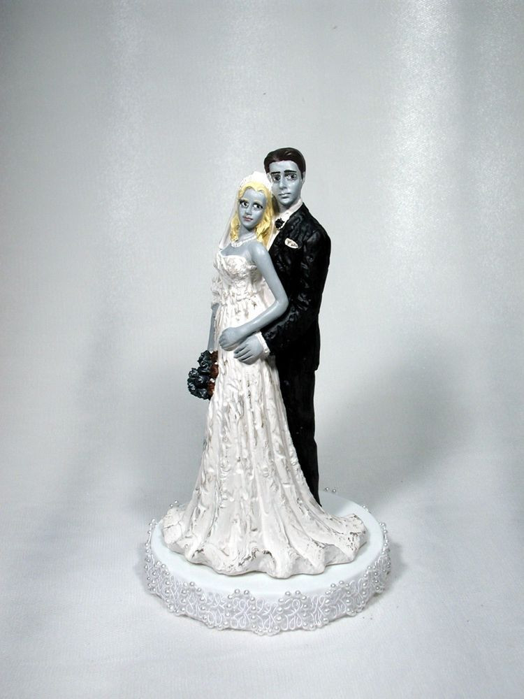 Wedding Cake Toppers Bride And Groom
 Zombies Bride and Groom Wedding Cake Topper 49 ZO