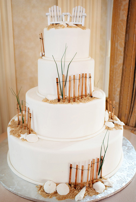Wedding Cakes Beach Theme
 seashell wedding cakes