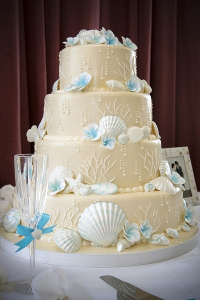 Wedding Cakes Beach Theme
 Beach Inspired Destination Wedding Cake