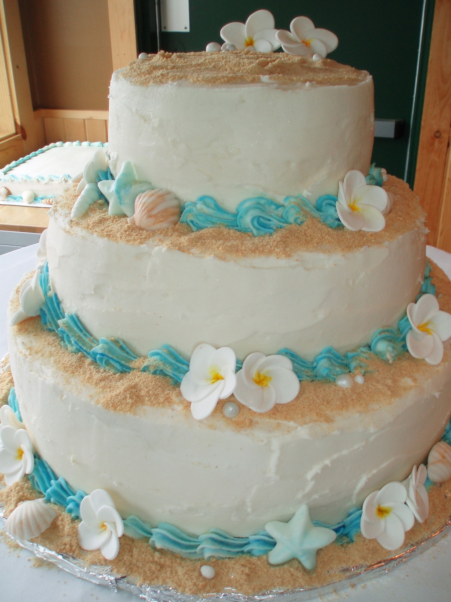 Wedding Cakes Beach Theme
 Beach Wedding Cake CakeCentral