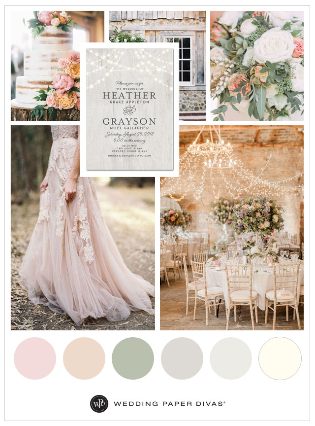 Wedding Color Pallets
 Blush Wedding Color Ideas and Palettes