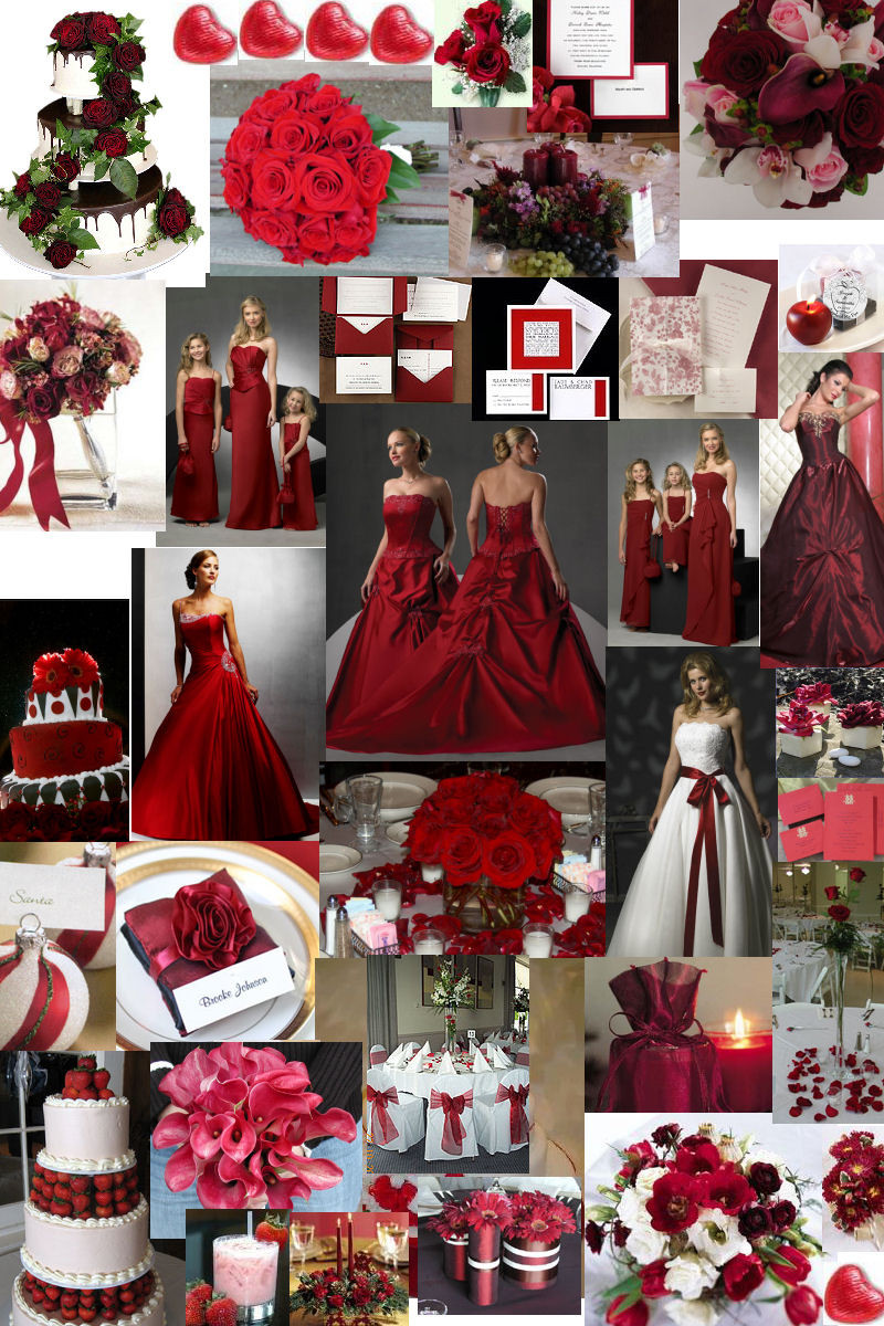 Wedding Color Themes
 Winter wedding theme – burgundy