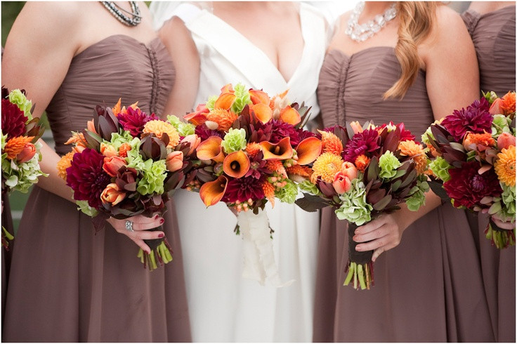 Wedding Colors For September
 Beautiful bouquet colors for a September wedding From