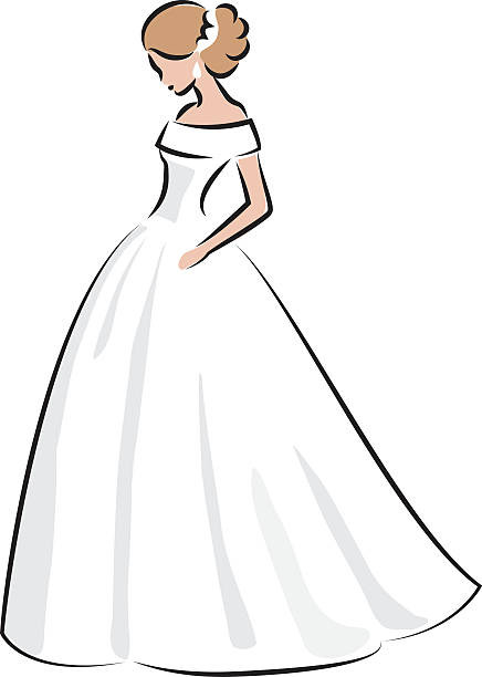 Wedding Dress Clipart
 Royalty Free Bridal Hair Clip Art Vector