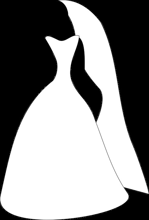 Wedding Dress Clipart
 Free vector graphic Bridal Attire Wedding Gown Bride