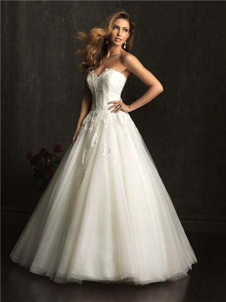 Wedding Dresses Princess
 Princess Ball Gown Sweetheart Tulle Lace Corset Wedding