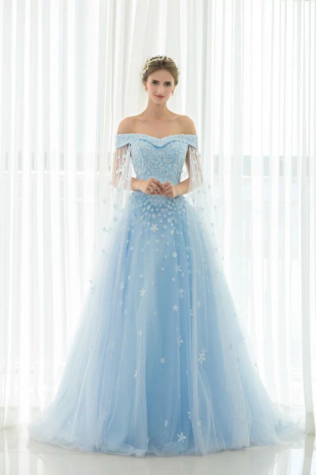 Wedding Dresses With Blue
 Real photos Marvelous Sky Blue Wedding Dresses Gowns