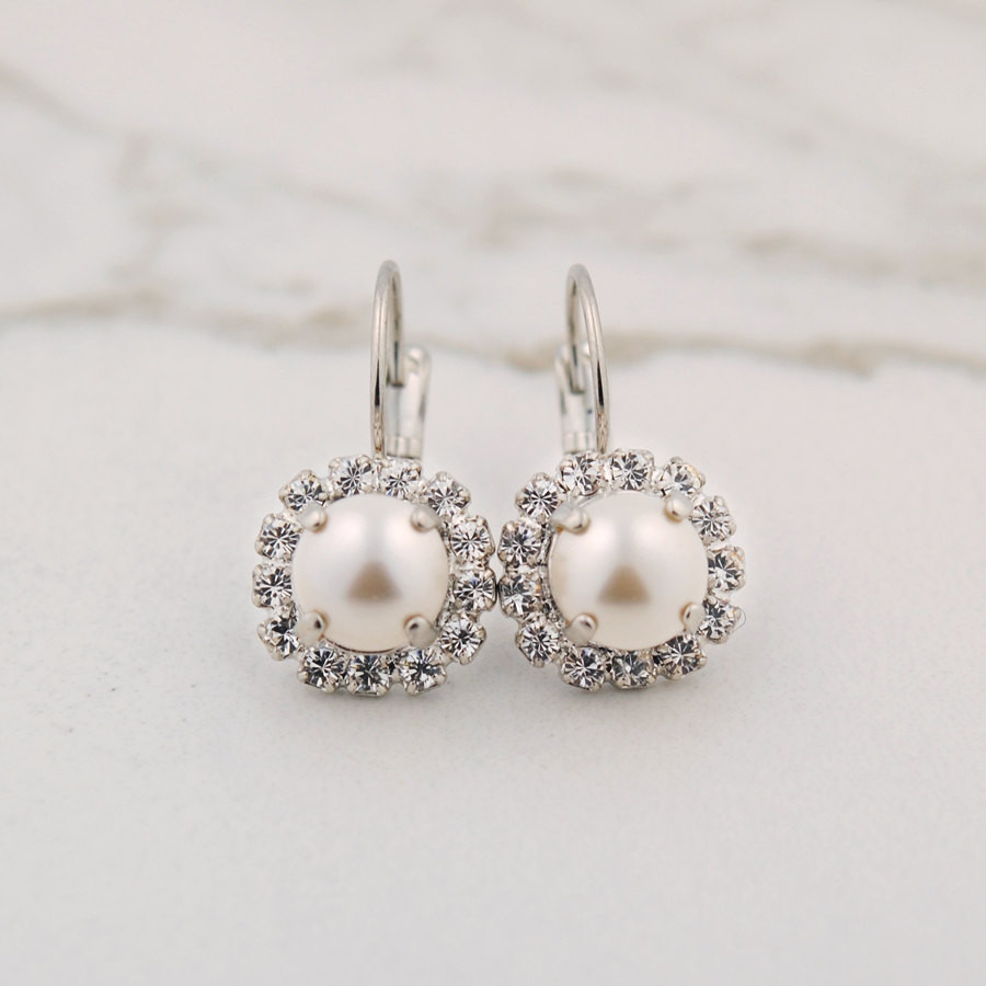 Wedding Drop Earrings
 Pearl Drop Earrings for Wedding by Tigerlilly Couture on