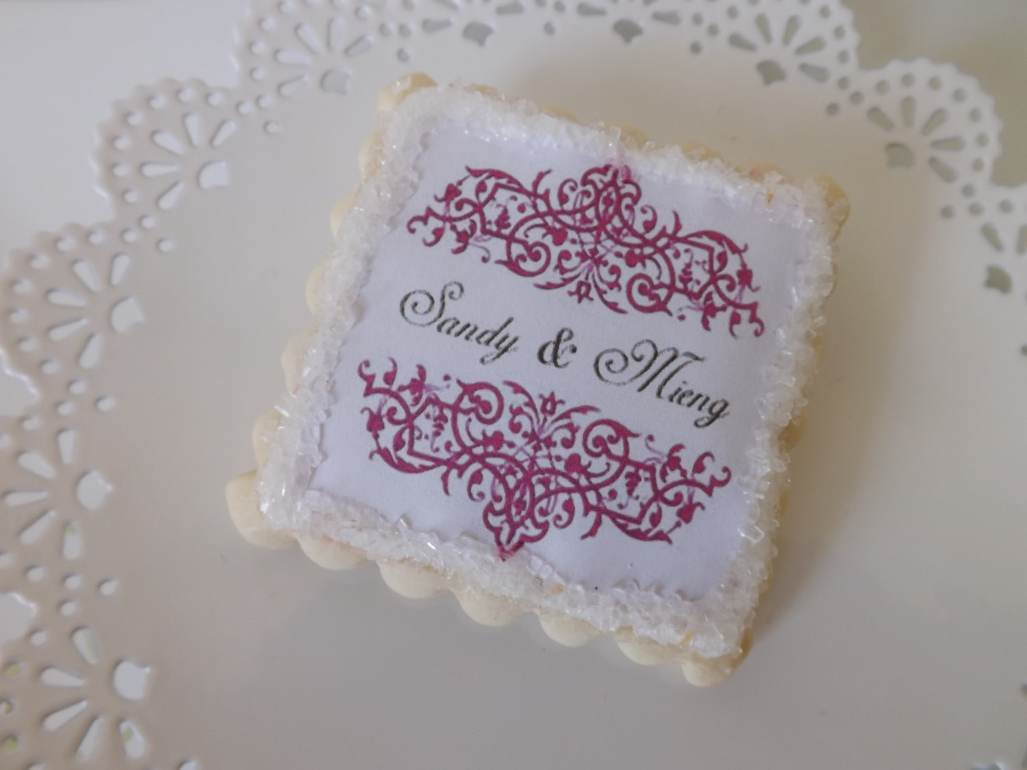 Wedding Favor Cookies
 Sugar Cookie Wedding Favors Personalized Bridal Shower Favors
