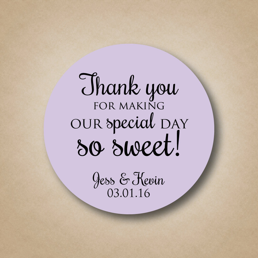 Wedding Favor Stickers
 Thank You Stickers Wedding Favor Stickers Special Day So Sweet