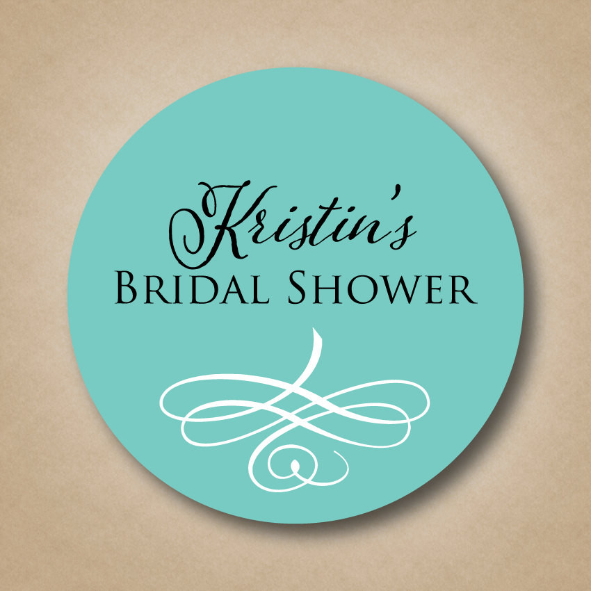 Wedding Favor Stickers
 Personalized Bridal Shower Favor Stickers Custom Wedding