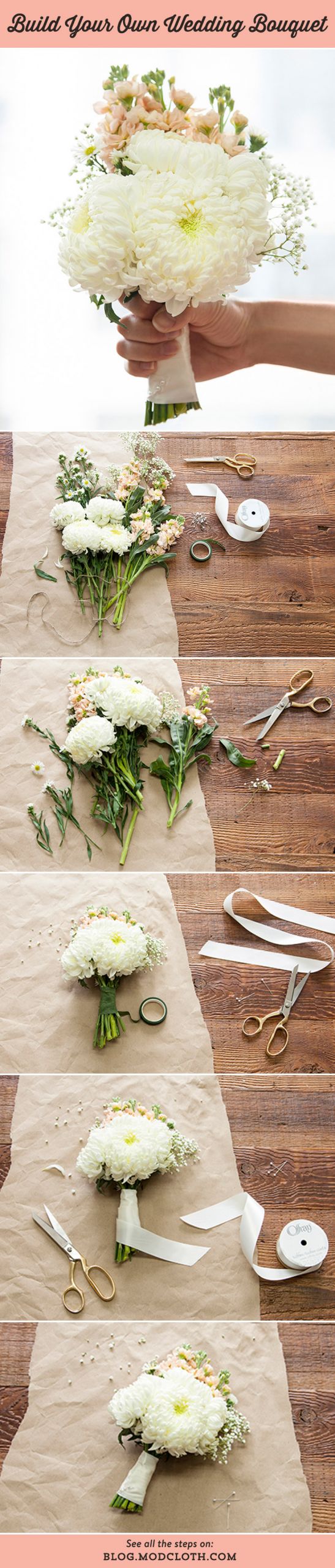 Wedding Flowers DIY
 Build Your Own Wedding Bouquet With This Easy DIY