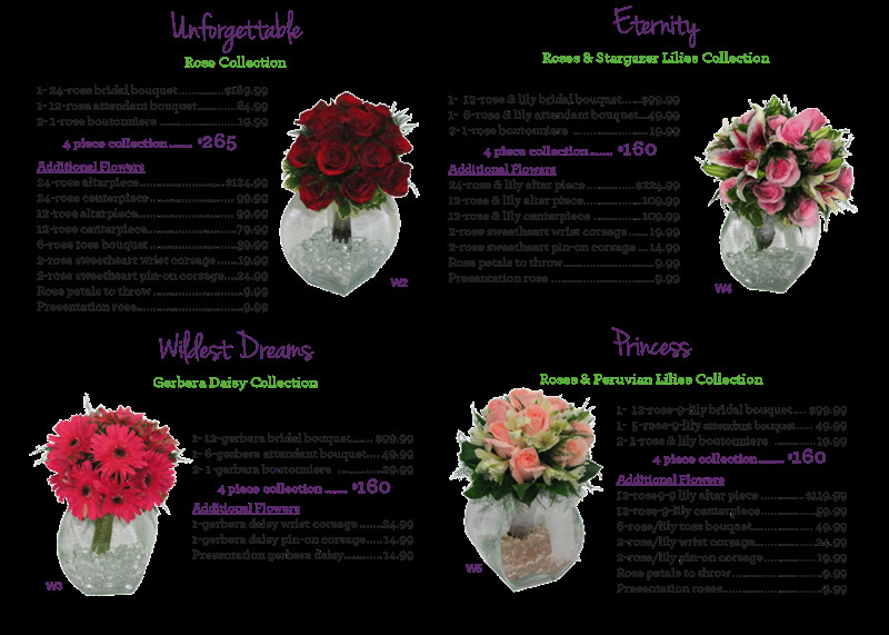 Wedding Flowers Prices
 Bridal Package Price List Gifts & Flowers