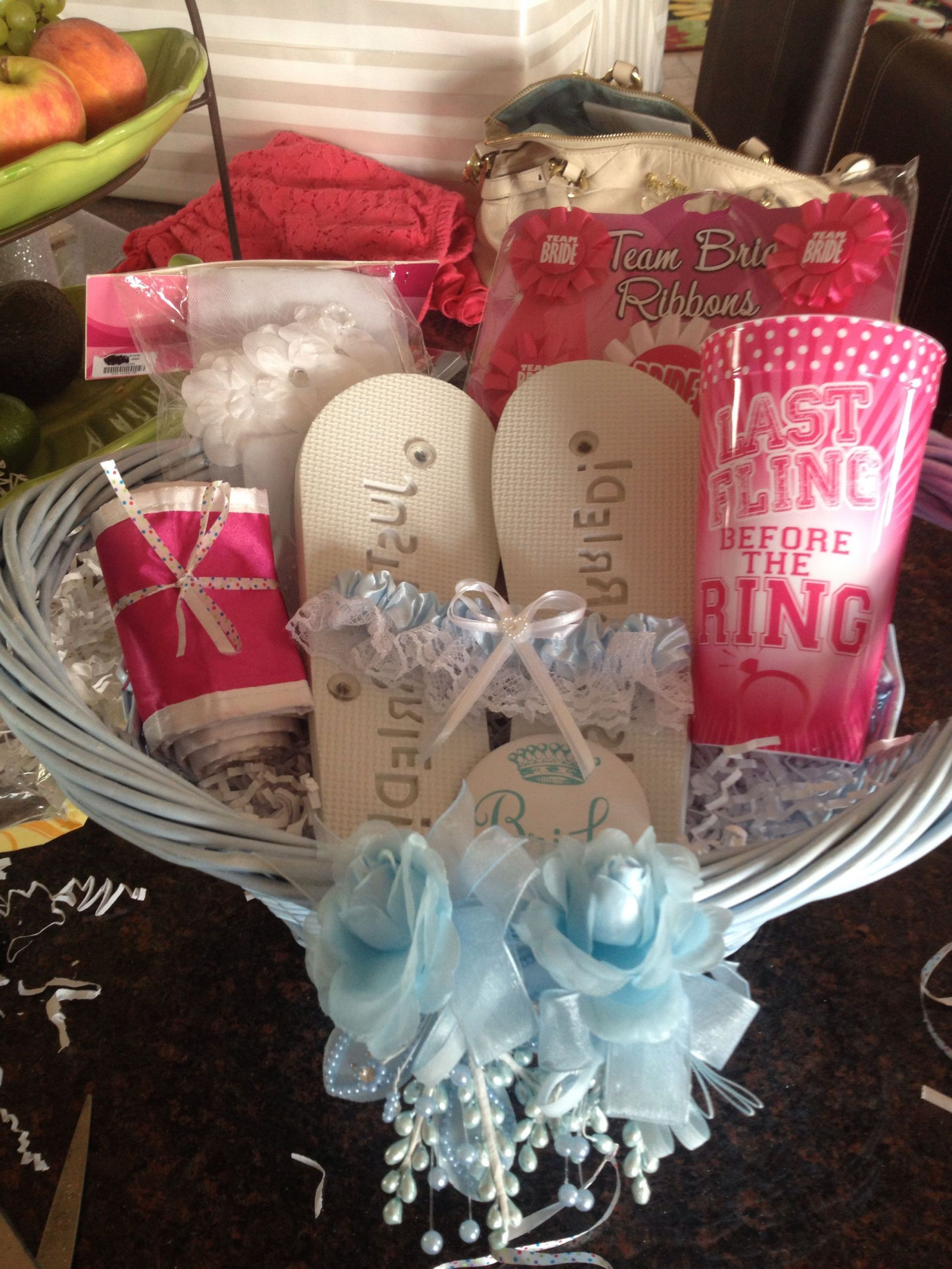 Wedding Gift Basket Ideas For Bride And Groom
 Cute t for bridal shower Gift basket for bride