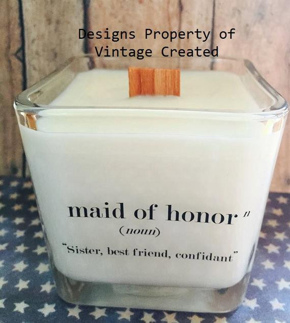 Wedding Gift From Maid Of Honor
 NEW Maid of Honor Soy Candle Bridal Gift Ideas by