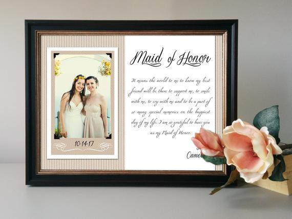 Wedding Gift From Maid Of Honor
 Maid of Honor Gift Matron of Honor Thank You Personalized