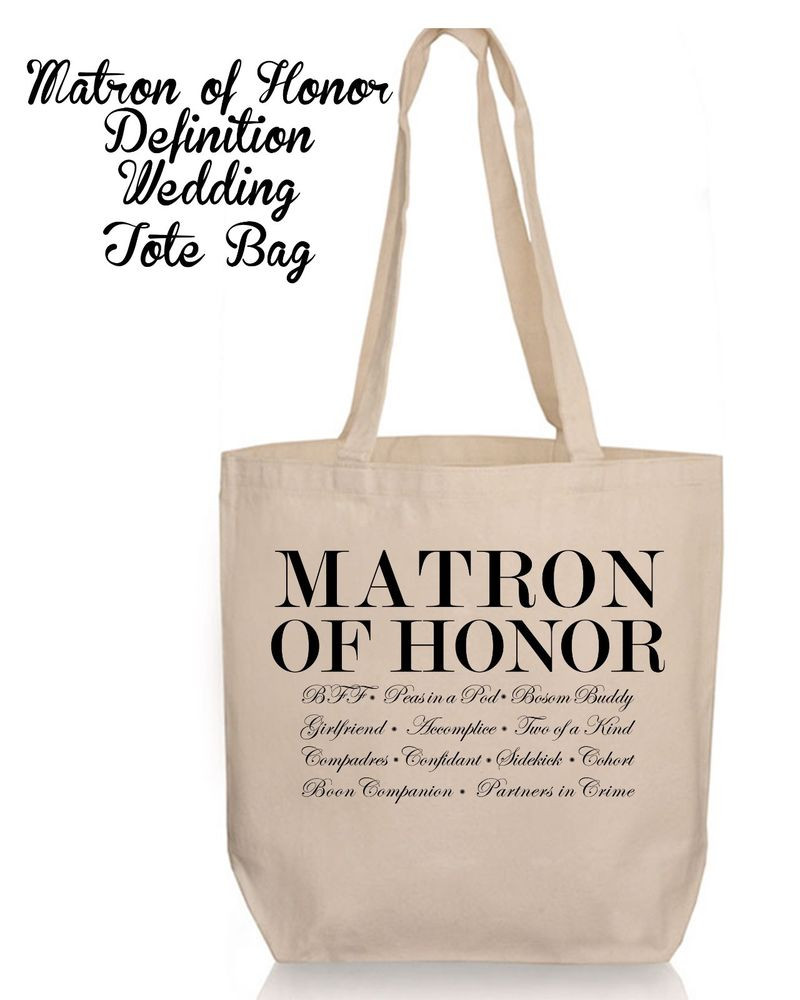 Wedding Gift From Maid Of Honor
 Personalized Wedding Gift Tote Bridesmaid Matron Maid of