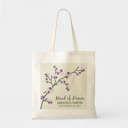 Wedding Gift From Maid Of Honor
 Maid of Honor Wedding Party Gift Bag plum