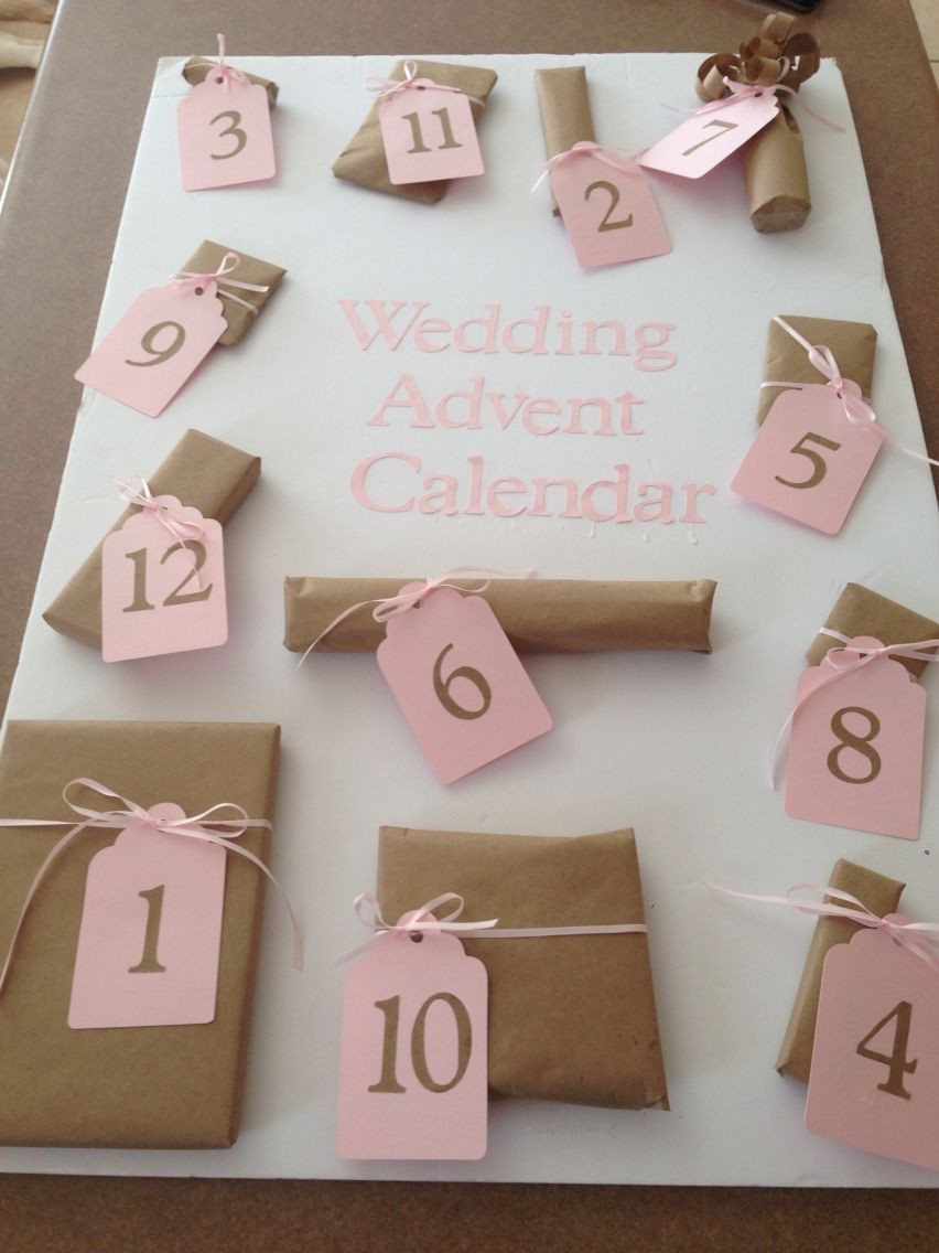 Wedding Gift Ideas For Bride And Groom From Friends
 Wedding advent calendar Cute little presents for the 12