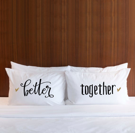 Wedding Gift Ideas For Couples Living Together
 Pillowcases Wedding Gift for Couples Better To her Pillow