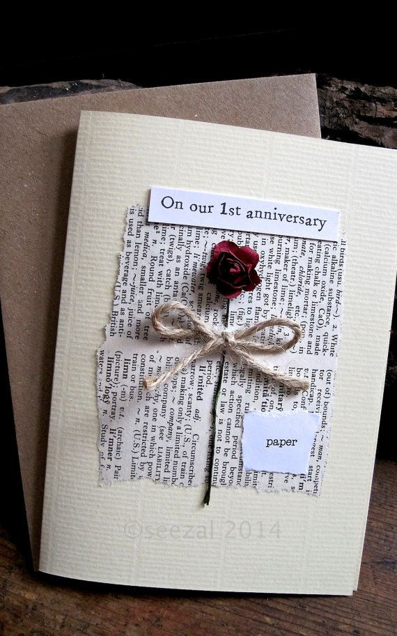 Wedding Gift Ideas For Husband
 Romantic and understated First Wedding Anniversary card