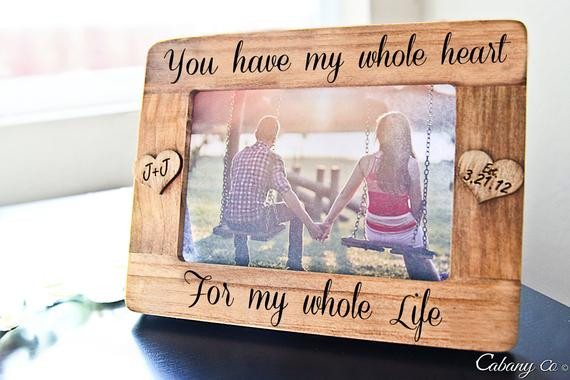 Wedding Gift Ideas For Young Couples
 Personalized Picture Frame Engraved Frame for Couple by