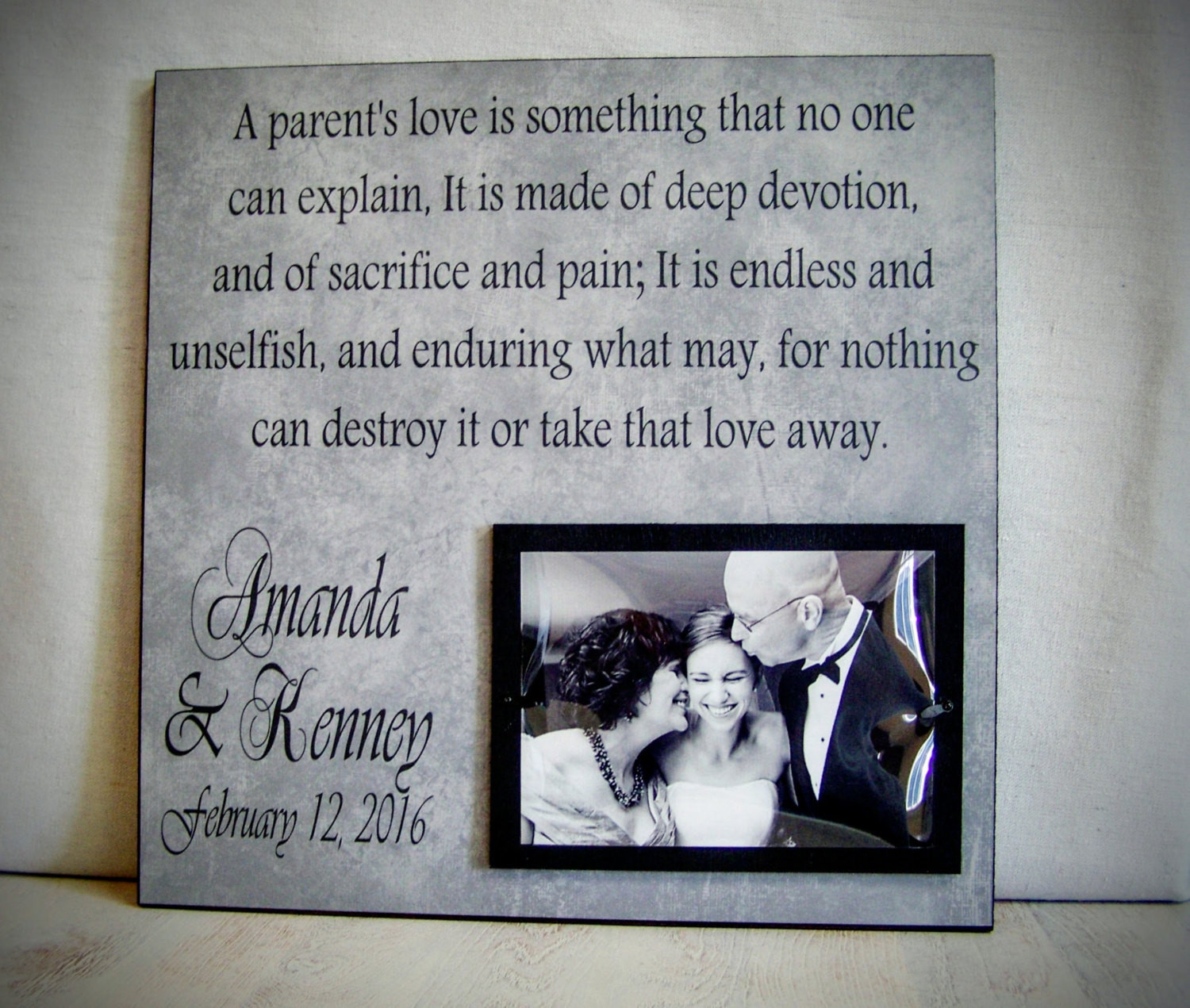 Wedding Gifts For Parents
 Wedding Gift for Parents Father of the Bride Mother of the