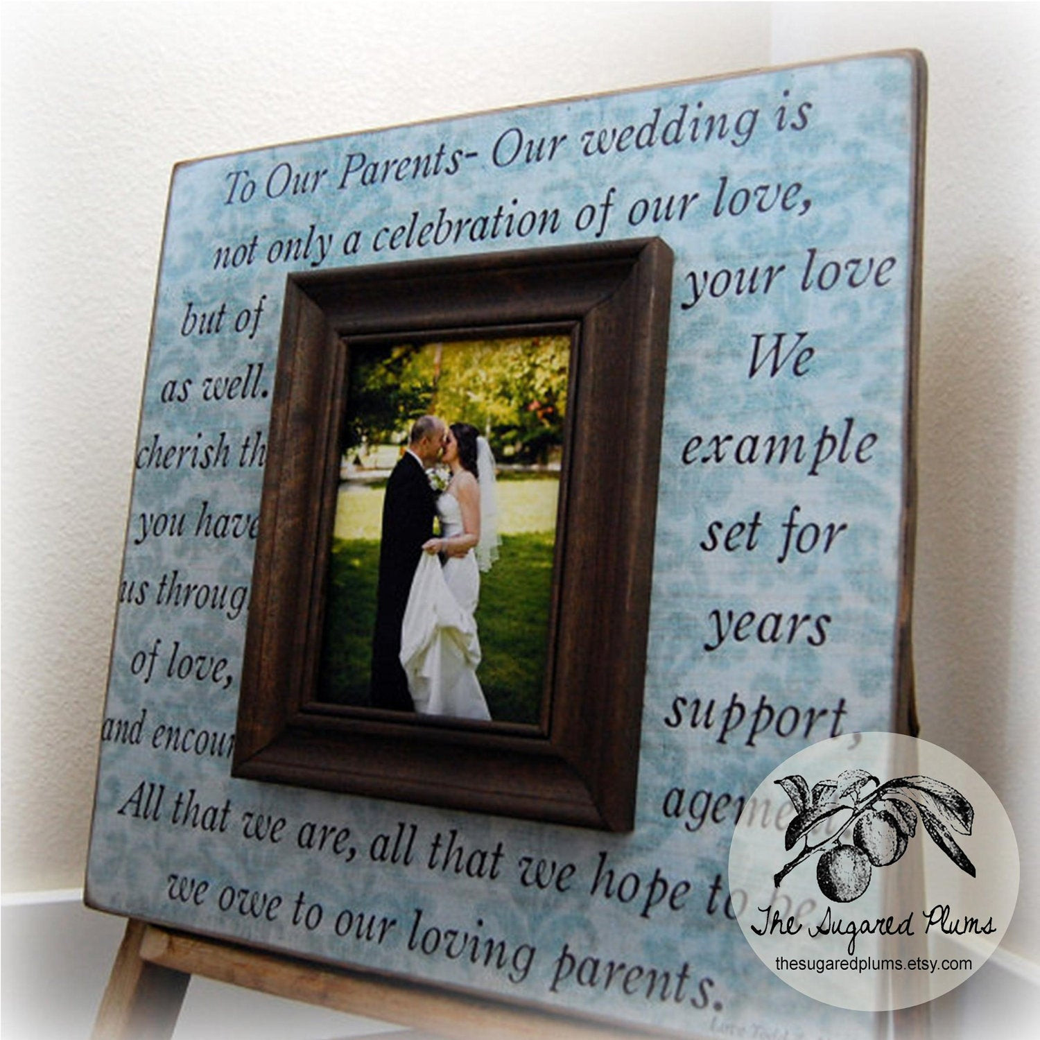 Wedding Gifts For Parents
 Parents Gift Personalized Picture Frame Wedding Gift Custom