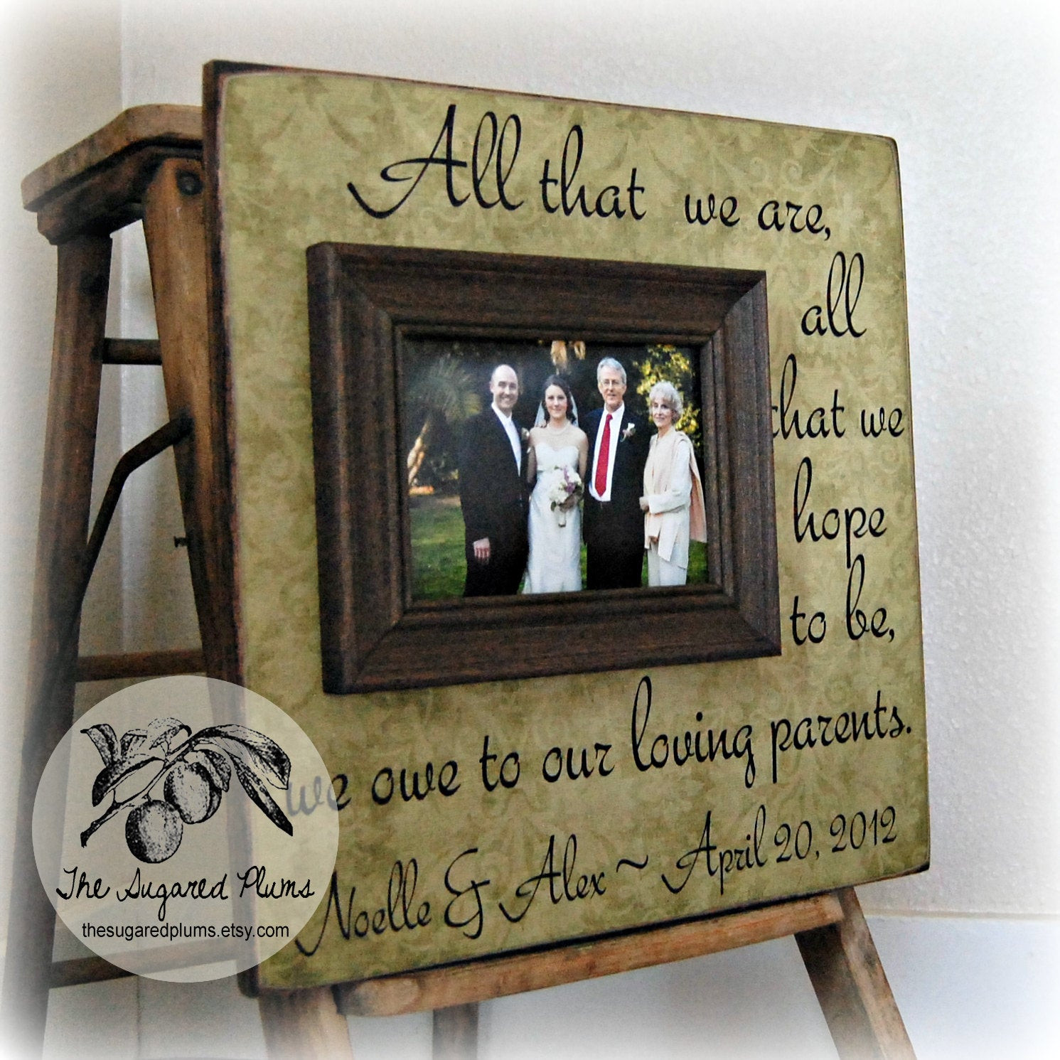 Wedding Gifts For Parents
 Parents Thank You Gifts Wedding Personalized Picture Frame