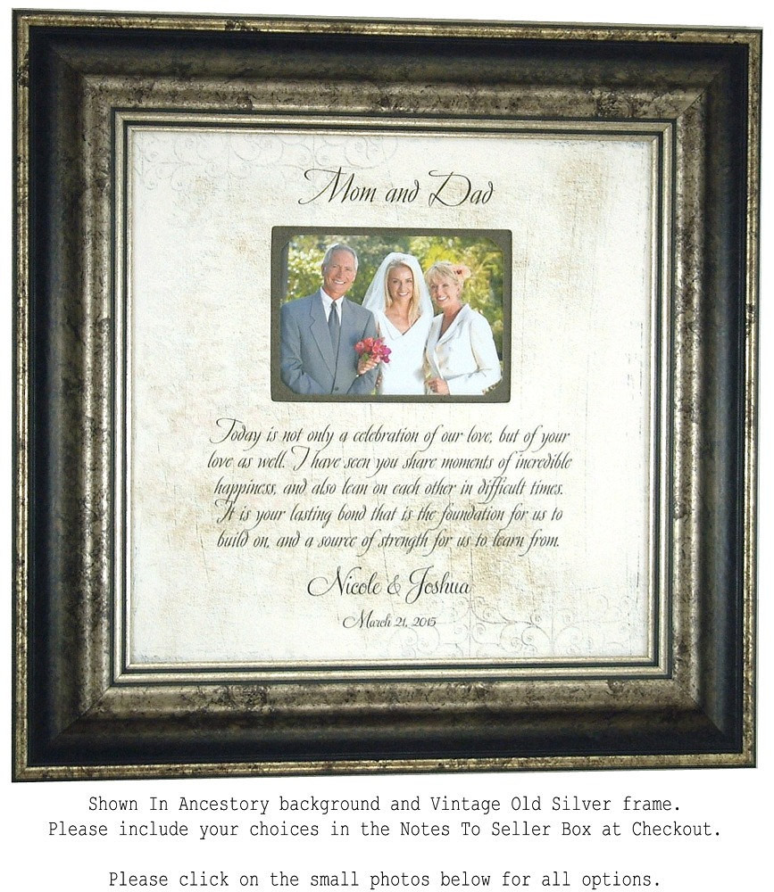 Wedding Gifts For Parents
 Parent Wedding Gift Mother of the Groom by FrameOriginals