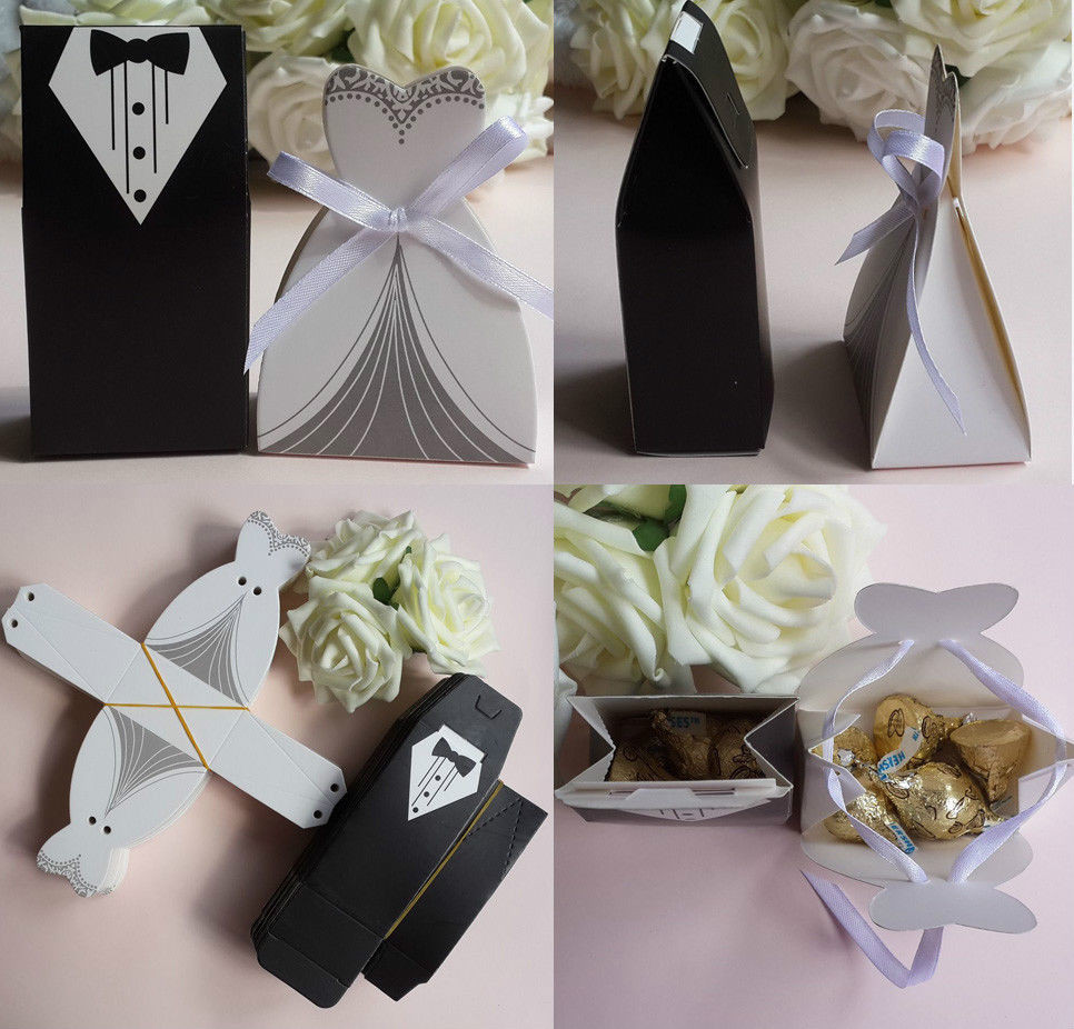 Wedding Gifts For Wedding Party
 50pc Tuxedo Dress W Ribbon Groom Bridal Wedding Party