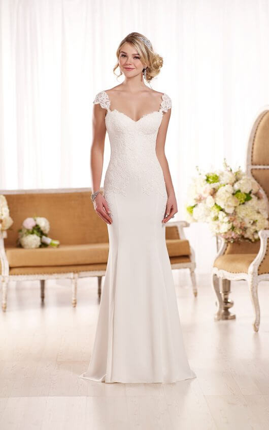Wedding Gowns With Cap Sleeves
 Lace Cap Sleeve Wedding Dress