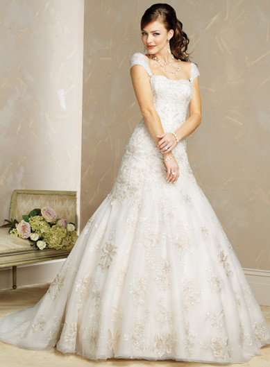 Wedding Gowns With Cap Sleeves
 Gorgeous Wedding Dress Gorgeous Cap Sleeve Wedding Dress