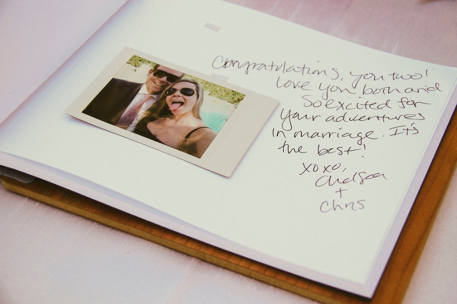 Wedding Guest Book Comments
 A Garden Party Wedding In Palm Springs with a Tropical Twist
