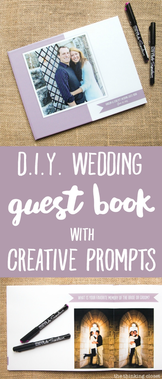 Wedding Guest Book Comments
 D I Y Wedding Guest Book with Creative Prompts the