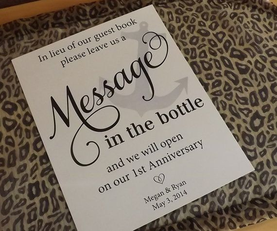 Wedding Guest Book Comments
 Wedding Guest Book Beach Message In The Bottle