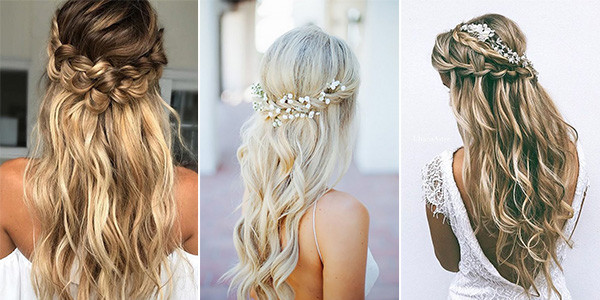 Wedding Hairstyle For Long Hair Down
 15 Chic Half Up Half Down Wedding Hairstyles for Long Hair