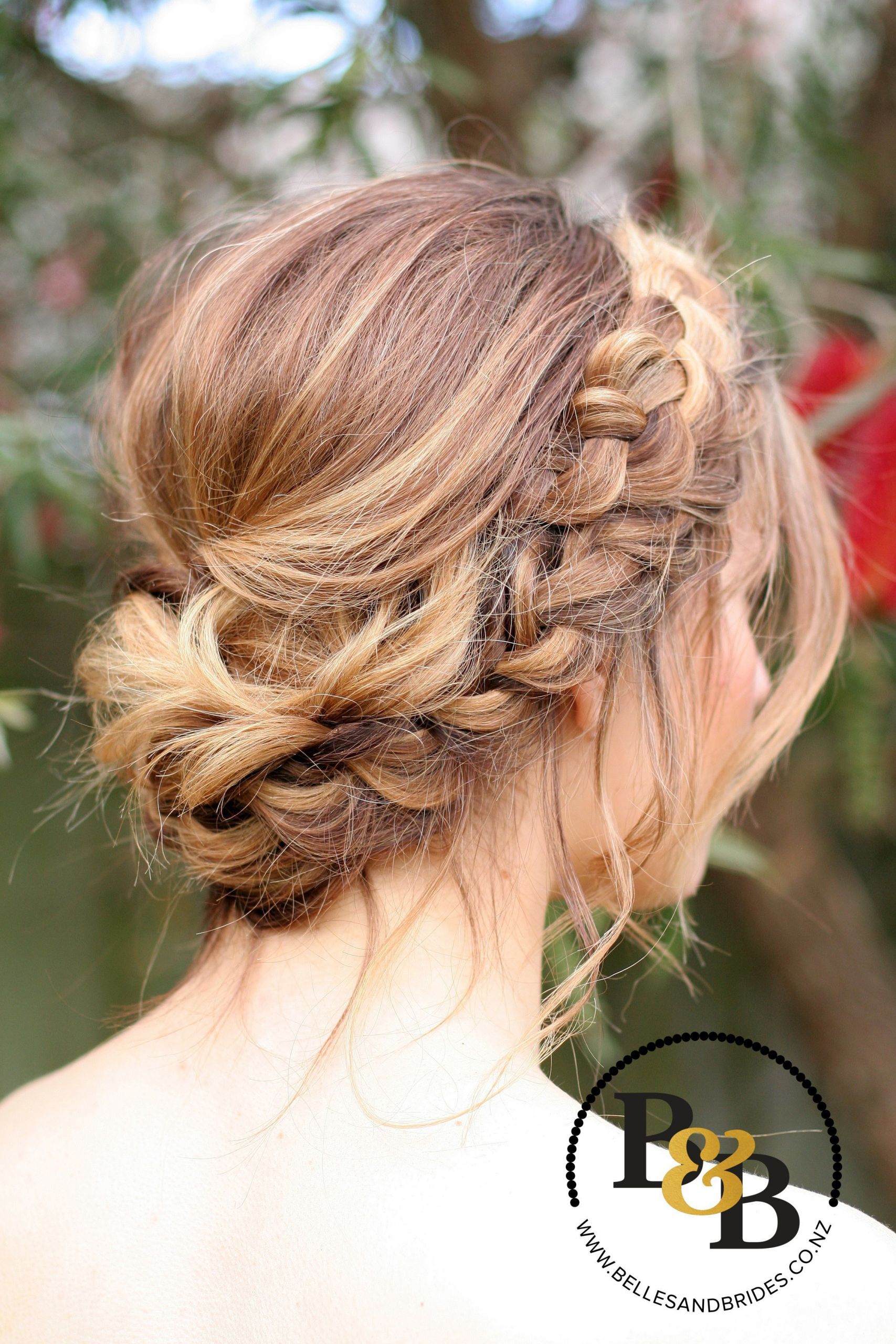 Wedding Hairstyles With Braids For Bridesmaids
 Wedding hair with braid messy bridal updo bridesmaids