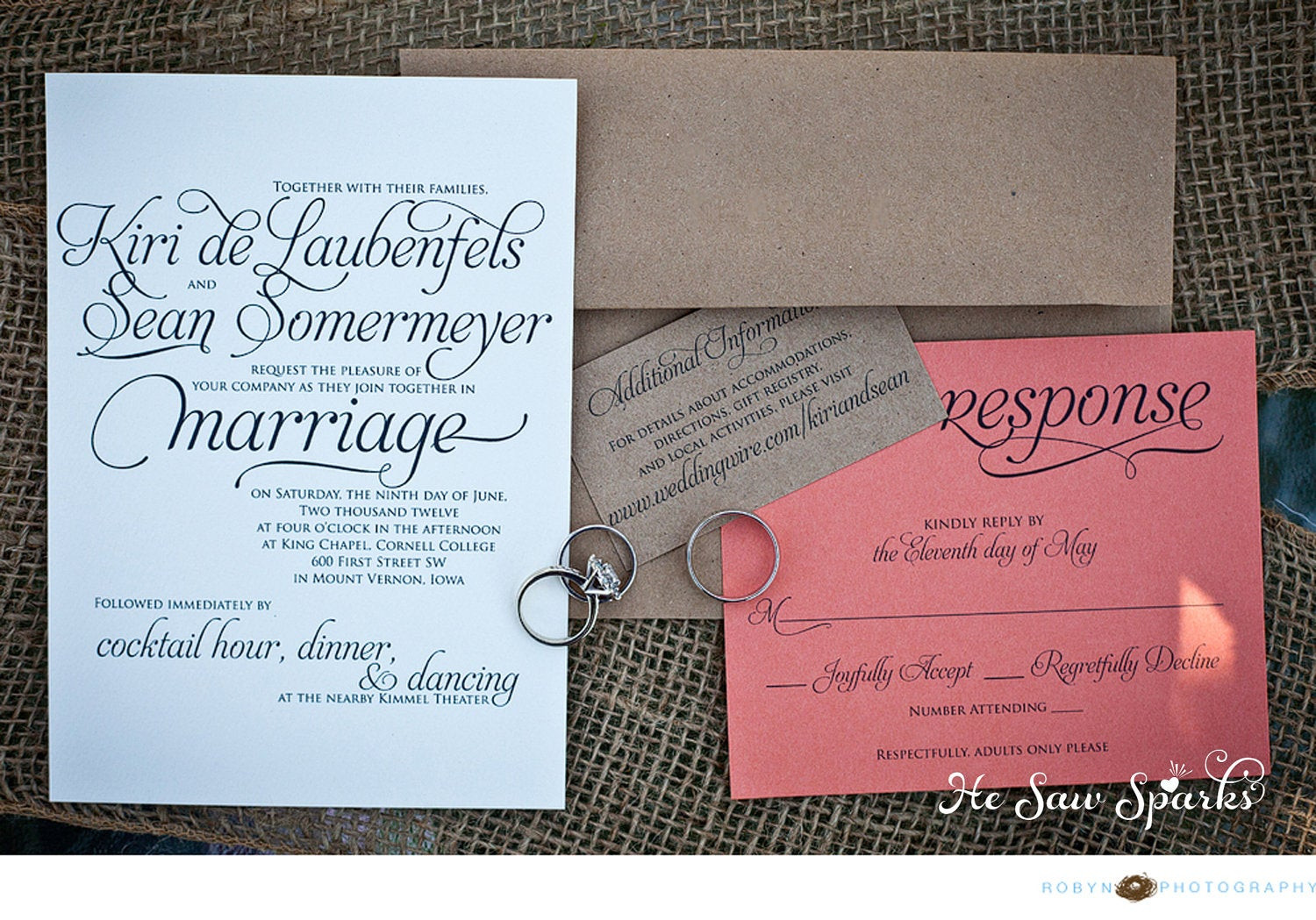 Wedding Invitation Packages
 Lovely Script Wedding Invitation Package Printable DIY