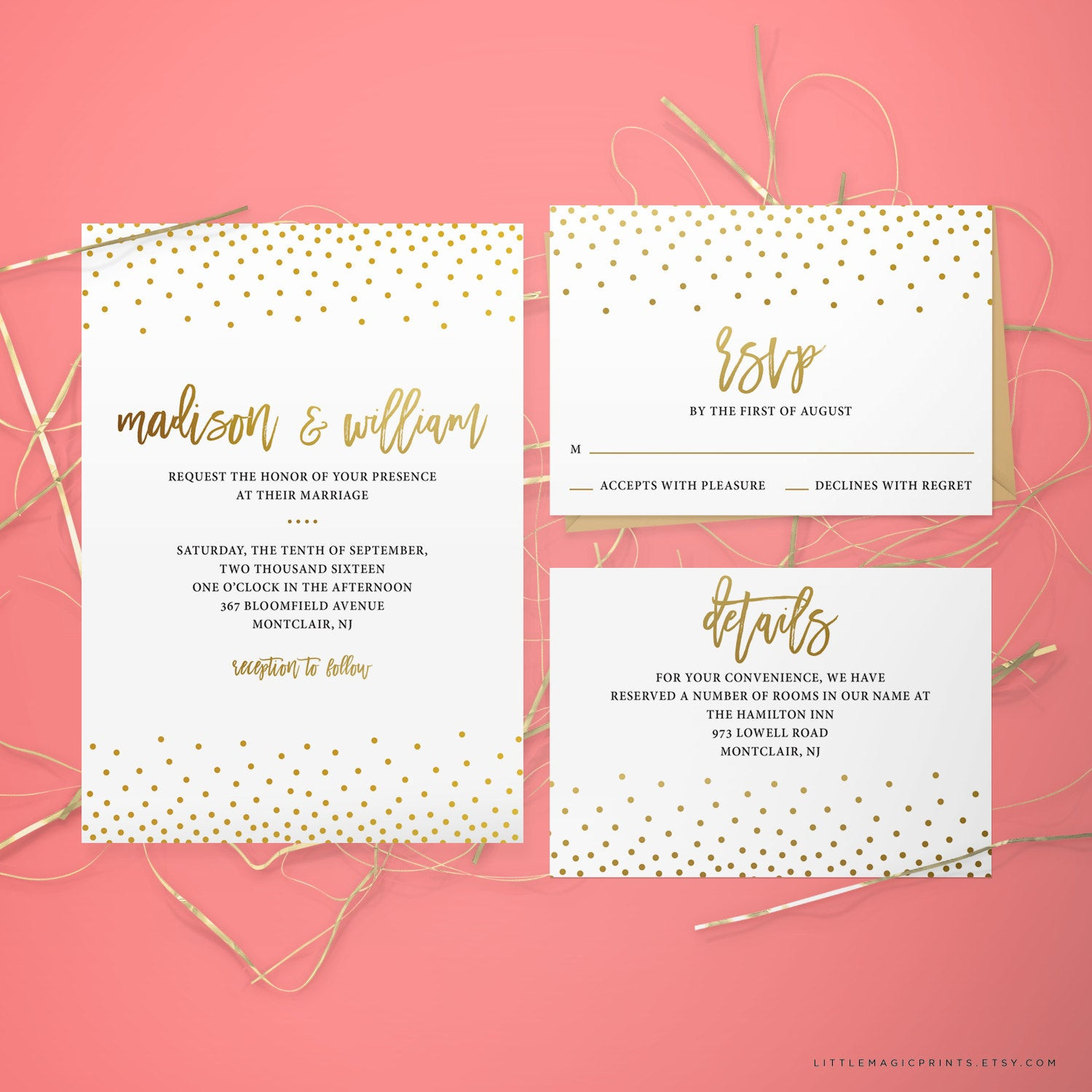 Wedding Invitation Packages
 Printable Wedding Invitation Package by littlemagicprints