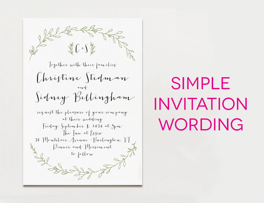 Wedding Invitation Verbiage
 Wedding Invitation Wording Examples In Every Style