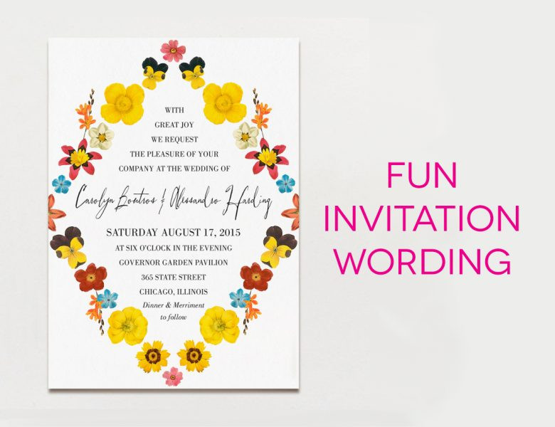 Wedding Invitation Wording Examples
 15 Creative & Traditional Wedding Invitation Wording