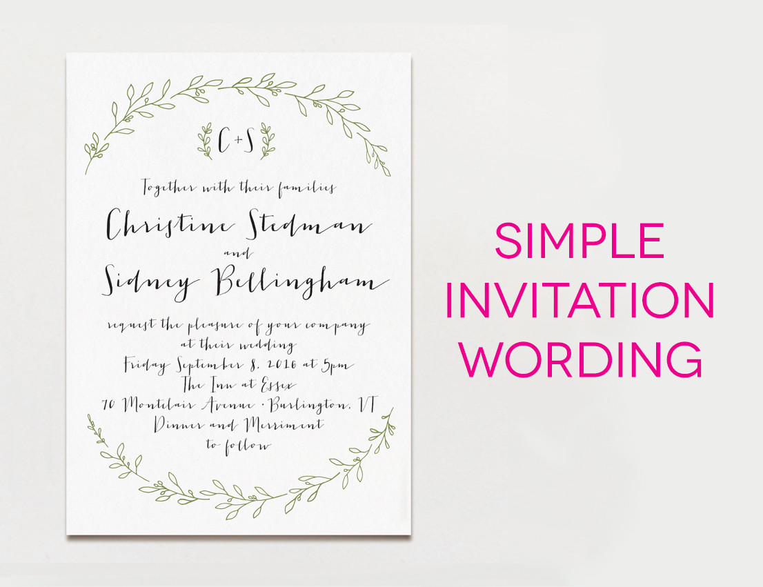 Wedding Invitation Wording Examples
 15 Wedding Invitation Wording Samples From Traditional to Fun