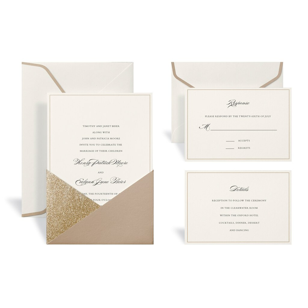 Wedding Invitations Michaels
 Shop for the Gold Wedding Invitation Kit By Celebrate It
