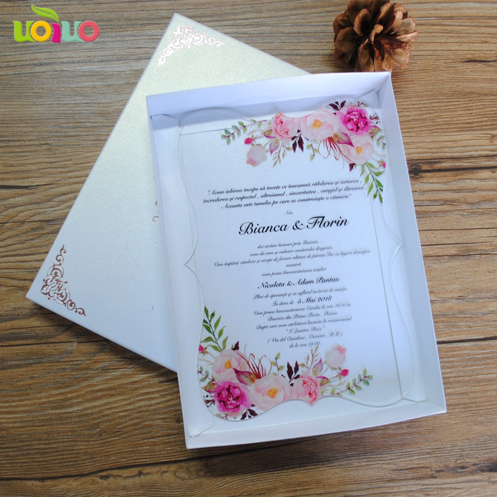 Wedding Invitations On Sale
 2019 hot sale custom printing clear acrylic card wedding