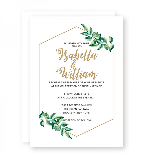 Wedding Invitations Simple
 Printable Modern Simple Wedding Invitations with Olive