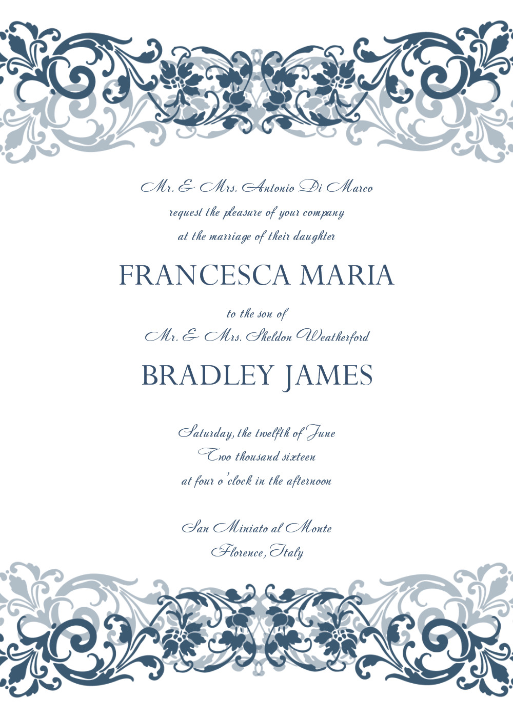 Wedding Invitations Templates Free
 8 Free Wedding Invitation Templates Excel PDF Formats